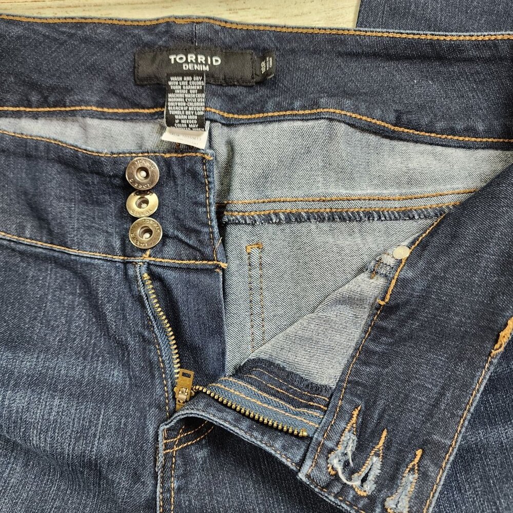 Torrid Denim Womens Button-Fly Skinny Jeans Size 16R Cotton & Rayon Blend - Picture 6 of 11